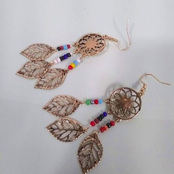 Dream Catcher Beaded Earrings - Picture 3 of 4